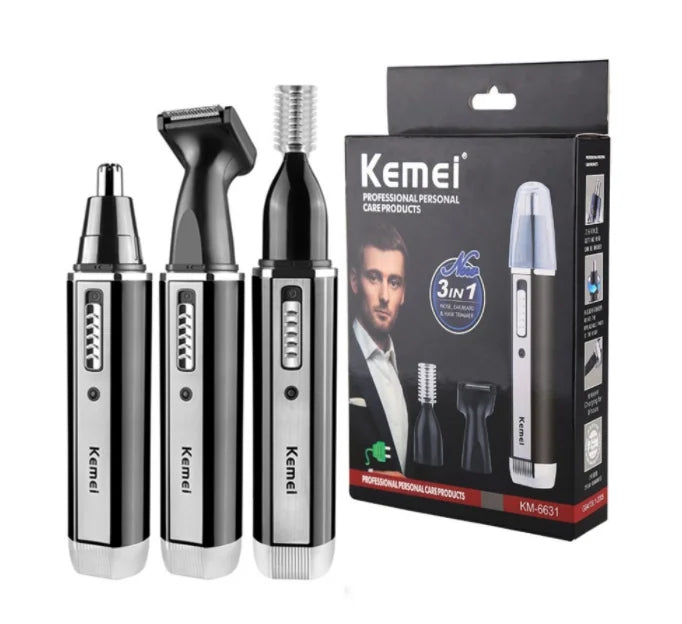 Kemei 4 em 1 recarregável elétrica tudo em um aparador de cabelo para os homens grooming kit barba aparador sobrancelha