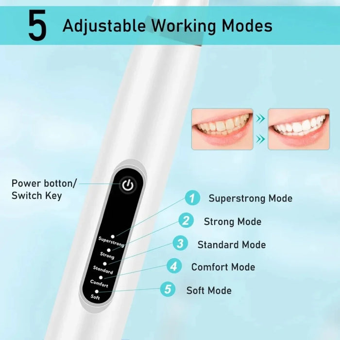 Electric Tooth Whitening Brush Frequency Sonic Teeth Cleaner Dental Scaler Toothbrush Calculus Plaque Remover Stone Remover Kit