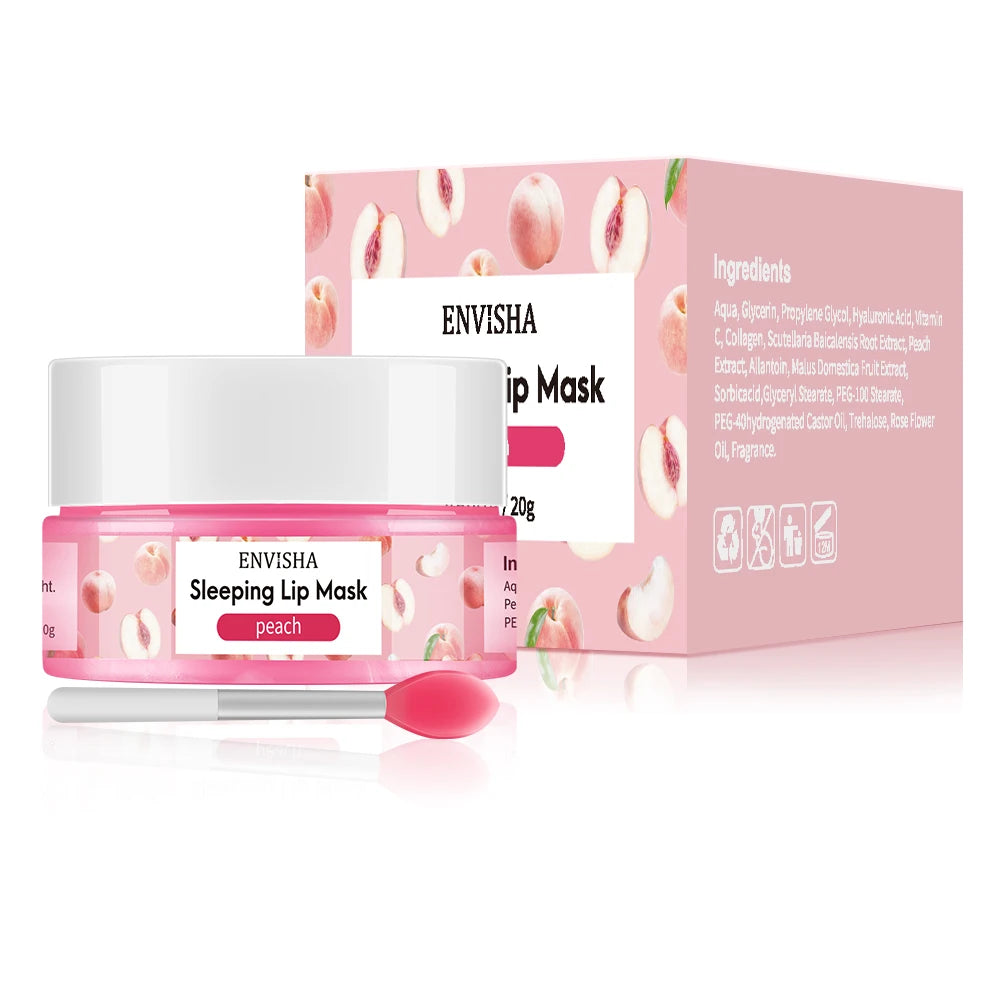 ENVISHA Mango Lip Sleep Mask Night Sleeping Maintenance Moisturizing Fade Lip Lines Nourishing Lip Balm Skin Care Beauty Health