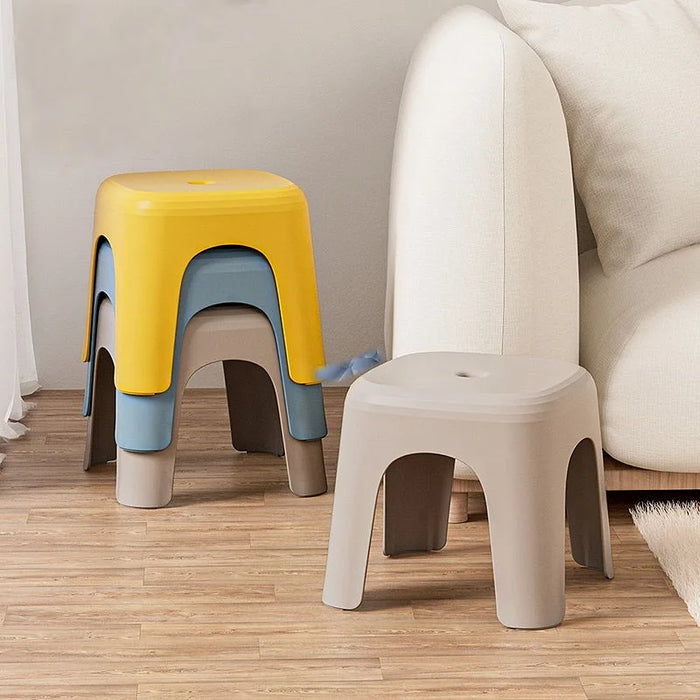 Plastic Small Stool, Household Bench, Square Stool, Coffee Table Stool, Bathroom Anti Slip CHILDREN'S Foot Changing Stool