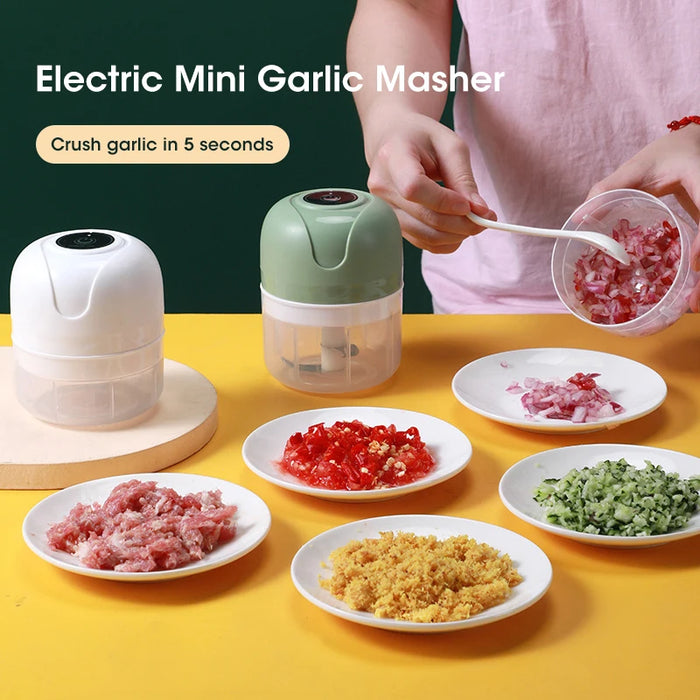 Electric Kitchen Food Chopper Mini Garlic Masher crusher USB Portable Meat Grinder Vegetable Chopper for Kitchen Gadgets