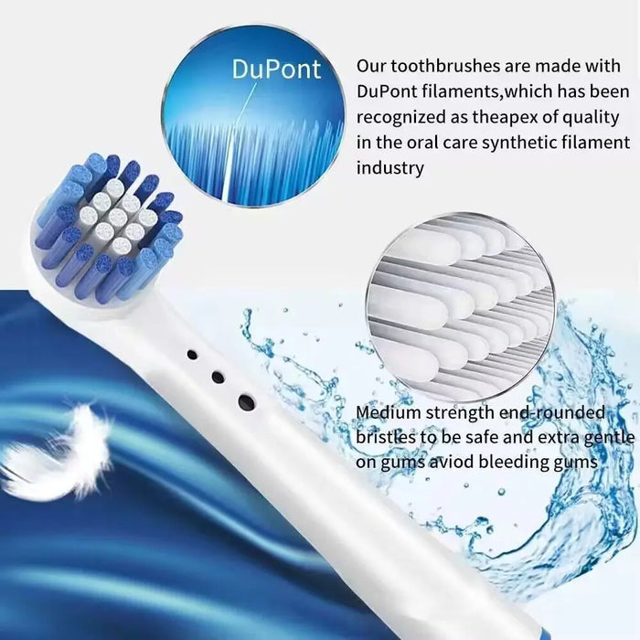 16PCS Electric Toothbrush Replacement Brush Heads For Braun Oral B Cross Action Sensitive Gum Care Precision Clean Nozzles