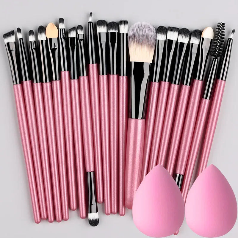20Pcs Makeup Brushes Set Soft Fluffy  For Cosmetics Foundation Blush Powder Eyeshadow For Kabuki Beauty Blending Makeup Tools