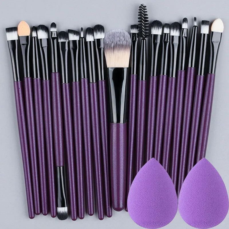 20Pcs Makeup Brushes Set Soft Fluffy  For Cosmetics Foundation Blush Powder Eyeshadow For Kabuki Beauty Blending Makeup Tools