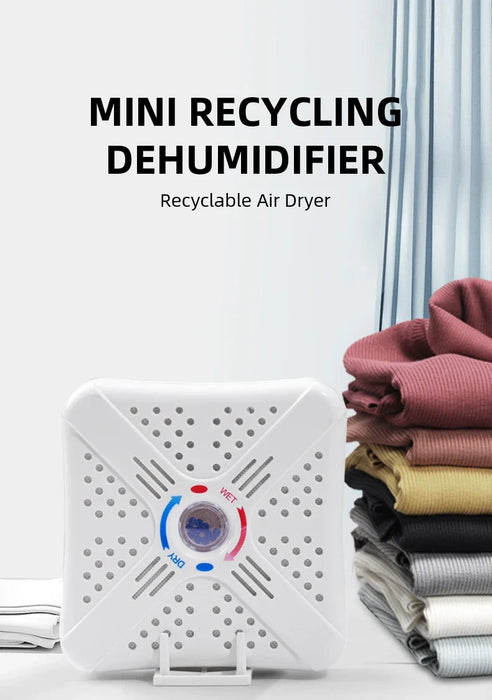 Portable Air Dryer Reusable Moisture Absorbent Dehumidifier Mold Prevention Humidity Dehumidifier for Wardrobe Bedroom