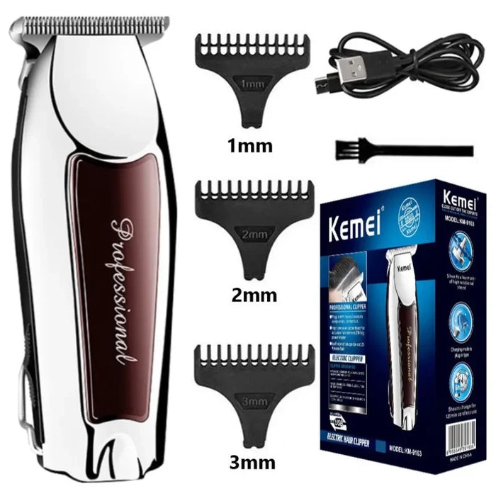 Kemei Professional Hair Cutting Machine Trimmer for Men Rechargeable Haircut Cordless Hair Clipper Electric Shaver Beard Barber