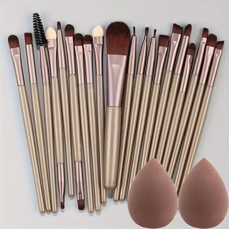 20Pcs Makeup Brushes Set Soft Fluffy  For Cosmetics Foundation Blush Powder Eyeshadow For Kabuki Beauty Blending Makeup Tools