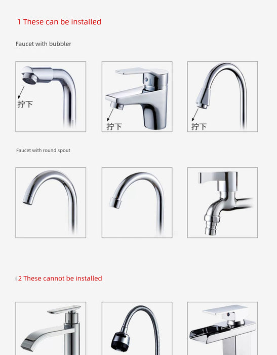 110V Outlet Installation-Free Electric Faucet Heater Instant Hot and Cold Water Faucet Miniture Water Heater Fast Hot