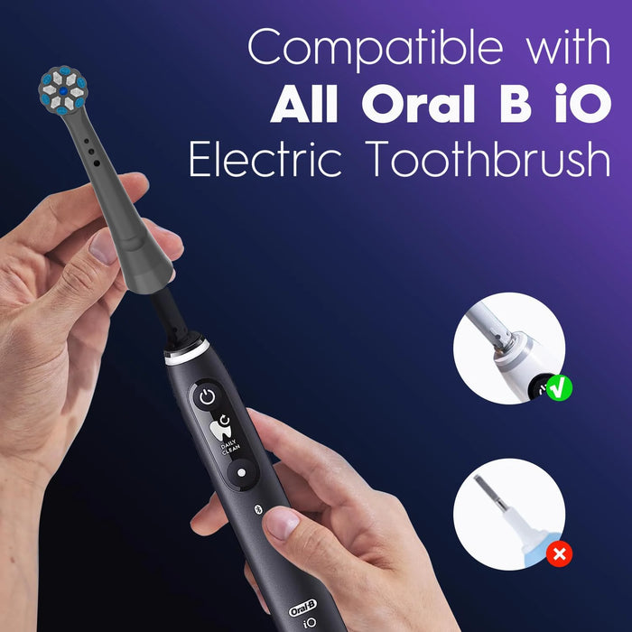 Replacement Toothbrush Heads Compatible with Braun Oral B iO 3/4/5/6/7/8/9/10 Series Electric Toothbrush Replacement Heads