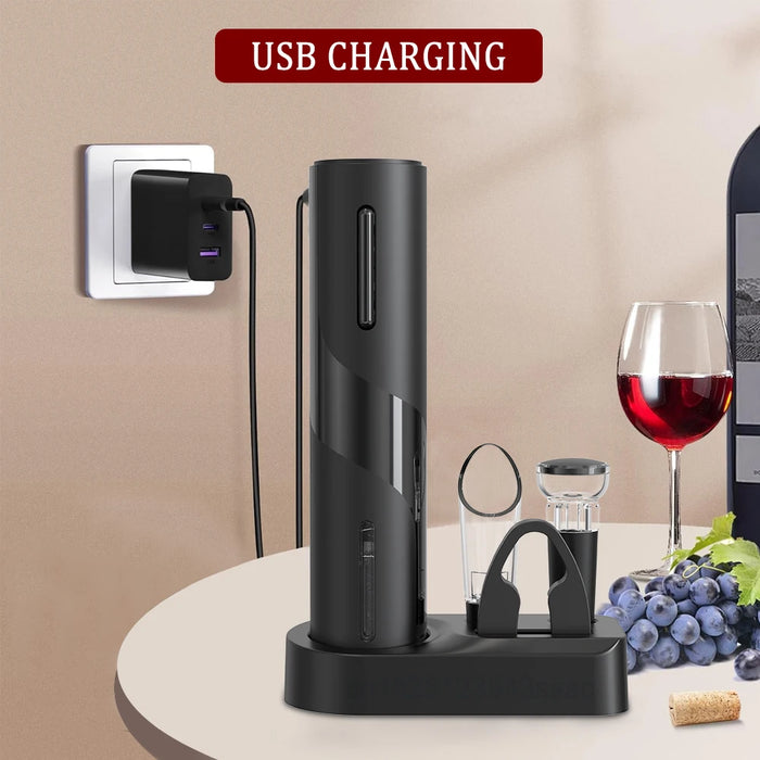 Electric Wine Opener Automatic Electric Wine Corkscrew Wine Bottle Opener USB Beer Bottle Opener Rechargeable Red Wine Opener