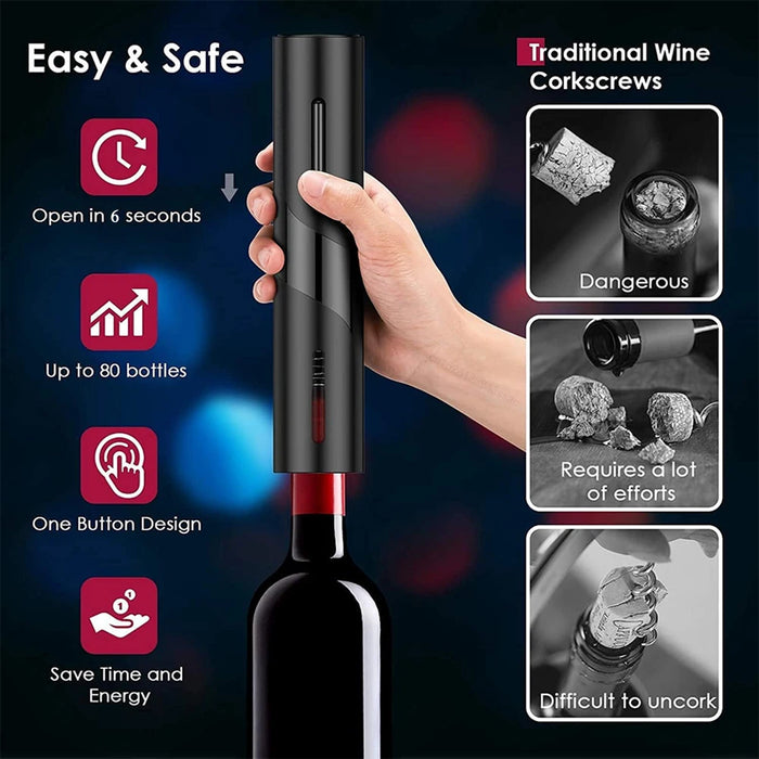 Electric Wine Opener Automatic Electric Wine Corkscrew Wine Bottle Opener USB Beer Bottle Opener Rechargeable Red Wine Opener