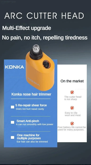 Youpin KONKA New Electric Nose Hair Trimmer for Men Nose Cleaning Nose Hair Trimming Mini Portable for Business Home Washable