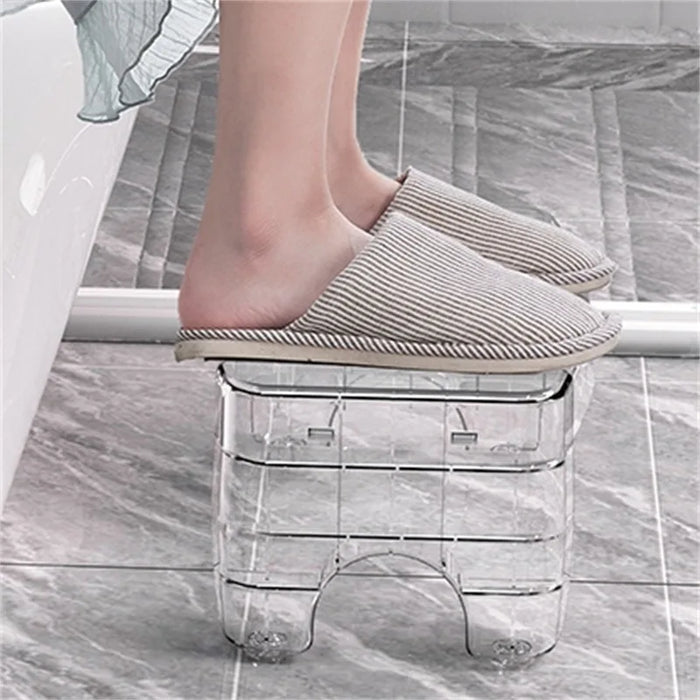 Transparent Modern Toilet Plastic Small Stool Bathroom Adult Toilet Constipation Stool Foot Stool Children Shoe Stool