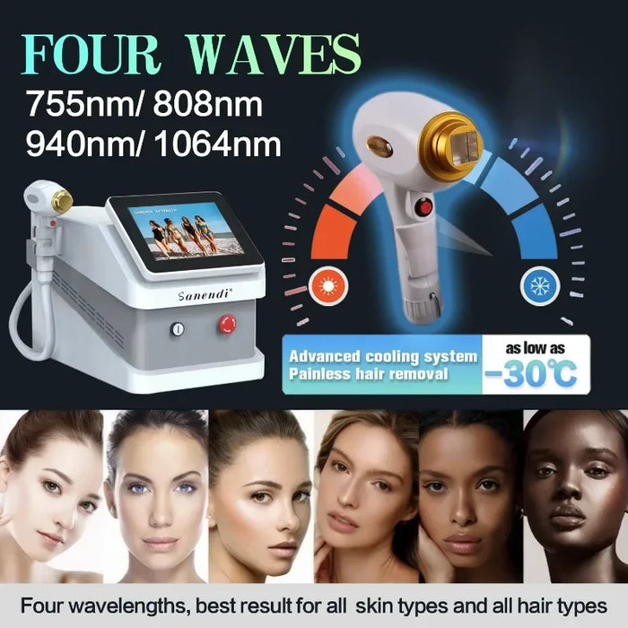 Diode Laser Hair Removal Professional Machine new upgrade  Permanent depilation machine hair removal laser epilator for women