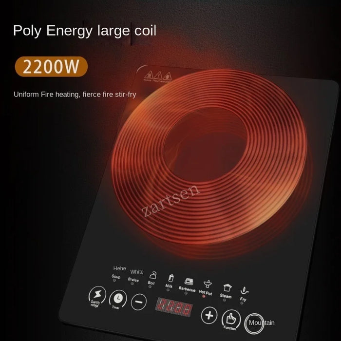 Electric Induction Cooker Waterproof High Power Magnetic Induction Cooker Intelligent Hot Pot Stove Induction Cooktop