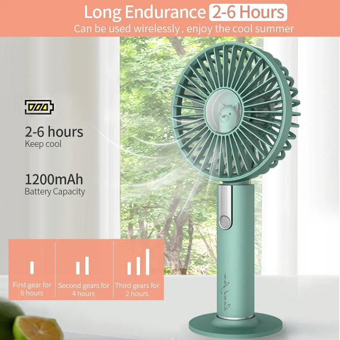 Xiaomi Summer Mini Fan Portable 3 Speed Adjustable Fans USB Rechargeable Desk Handheld Air Conditioner Cooler For Outdoor