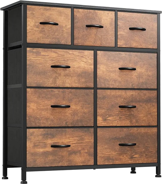 Dresser for Bedroom with 5/8/9 Drawers - Fabric Storage Tower, Tall Chest Organizer Unit for Living Room, Entryway,