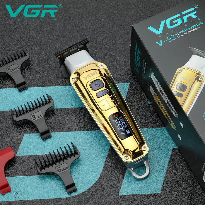 VGR Cordless Professional Hair Trimmer For Men Beard Trimmer USB Electric Hair Clipper Edge Razor Hair Cutter Machine