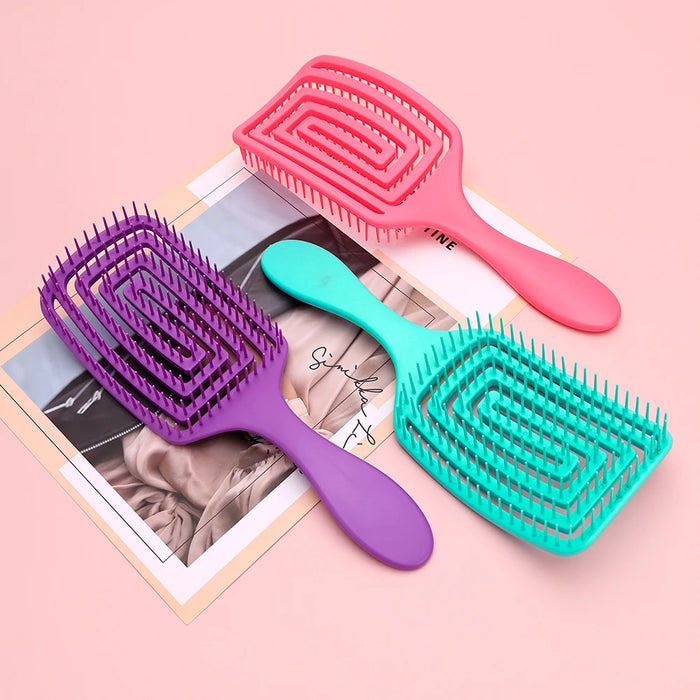 Salon Massage Scalp Hair Comb Barber Wet Hair Brush Women Hairdressing Styling Hair Tools Anti Static Detangling Hairbrush