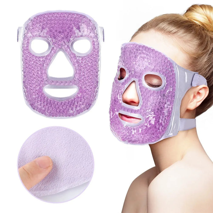 Cold Compress Hot Compress Beauty Mask Reuse Hollow Eye Mask Ice Compress Mask Facial Cooling Eliminate Edema Relieve Fatigue