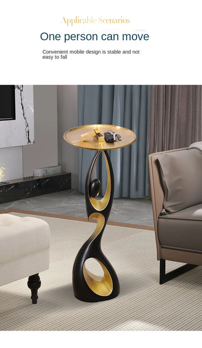 Creative Home Decor Art Abstract Sofa Side Table Light Luxury Living Room Porch Decoration Corner Table Designer Furniture