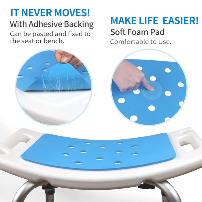 Bathroom bath chair shower stool cushion paste anti-slip warm EVA blue