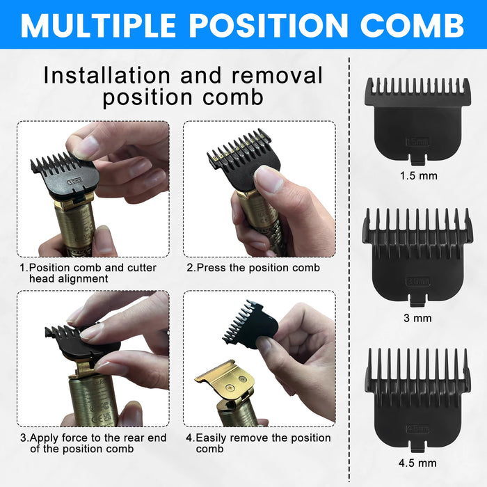 Sejoy Hair Clippers for Men Professional Cordless Barber Clippers for Hair Cutting Machine Rechargeable Beard Trimmer