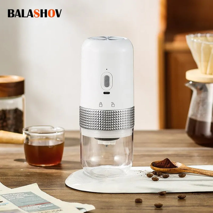 Electric Coffee Bean Grinder USB Charging Mini Coffee Bean Mill Grinder Espresso Spice Grinder for Kitchen