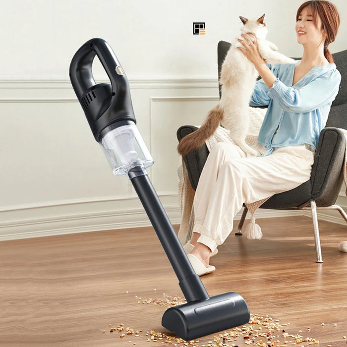 Portable Wireless Car Vacuum Strong Suction Wireless Car Vacuum Cleaner with Detachable Dust Box for Car Home Cleaning