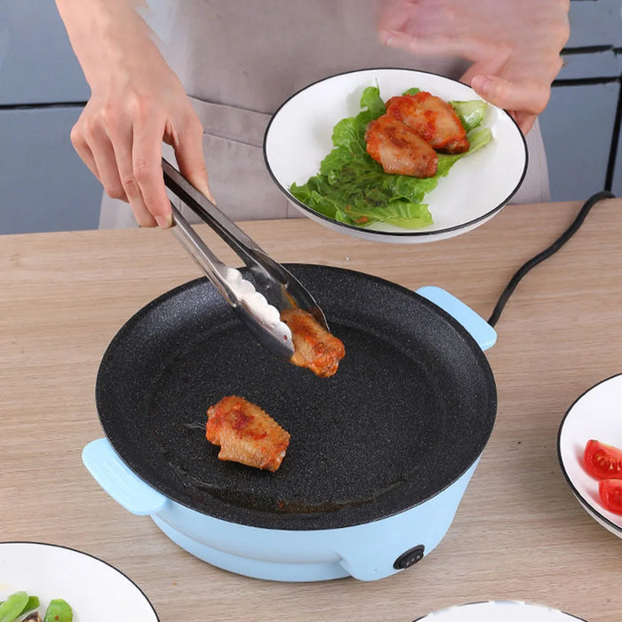 Multifunction Electric Frying Pan Skillet Non-Sticky Grill Fry Baking Roast Pan Cooker Steak Barbecue Cooking Kitchen Tool 220V