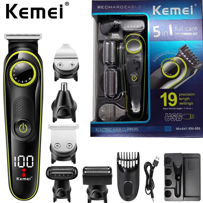 Electric Hair Clipper beauty kit 5in1 Hair trimmer Multifunction Beard trimmer for Men's electric shaver Clipper professional