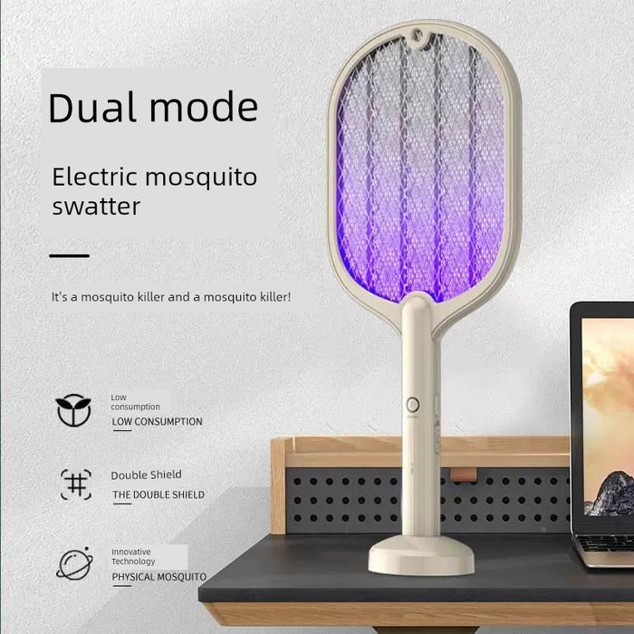 New Arrival Thunder Shock Dual-Use Electric Mosquito Swatter Mosquito Killer Two-in-One USB Rechargeable Household Electric Mosquito Swatter Mosquito Killing Lamp