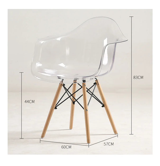 Joylove PC Chair Fashion Simple Transparent Plastic Chair Dining Chair Simple Creative Personality Dining Chair Coffee Chair