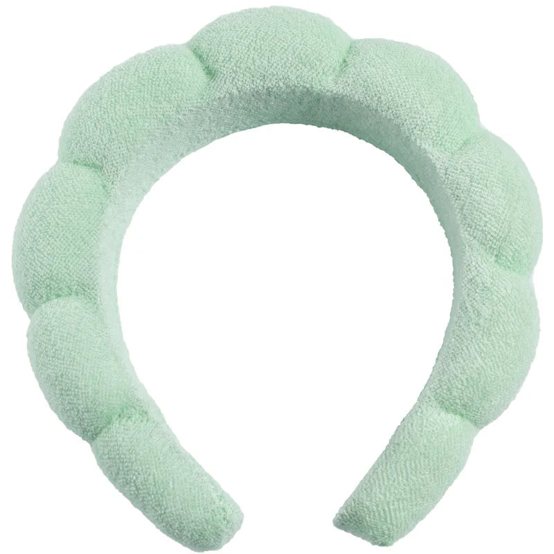 Terry Towel Cloth Headband Face Wash Headband Puffy Makeup Hairbands for Face Washing Soft Shower Wash Wristbands