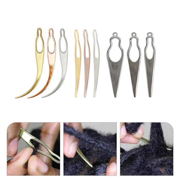 9 Pcs Dreadlocks Hair Pins Retighten Crochet Locking Tool Tools Dreads Needle Alloy Needles Weaving Hook Needle Making Tools