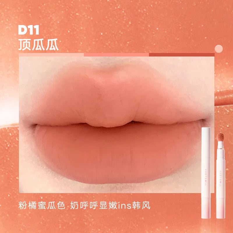 Judydoll Hydrating Non-sticky Lip Powder Cream Cushion Lipstick Matte Lip Stain White Lipsticks Light Lines Lip Clay Cosmetics