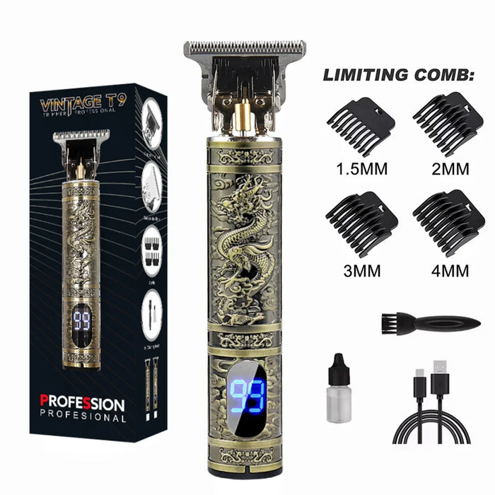 T9 Dragon and Phoenix Electric Cut Home Haircut Push Bald Artifact Home Professional Carving Oil Head Shaving Electric Barber