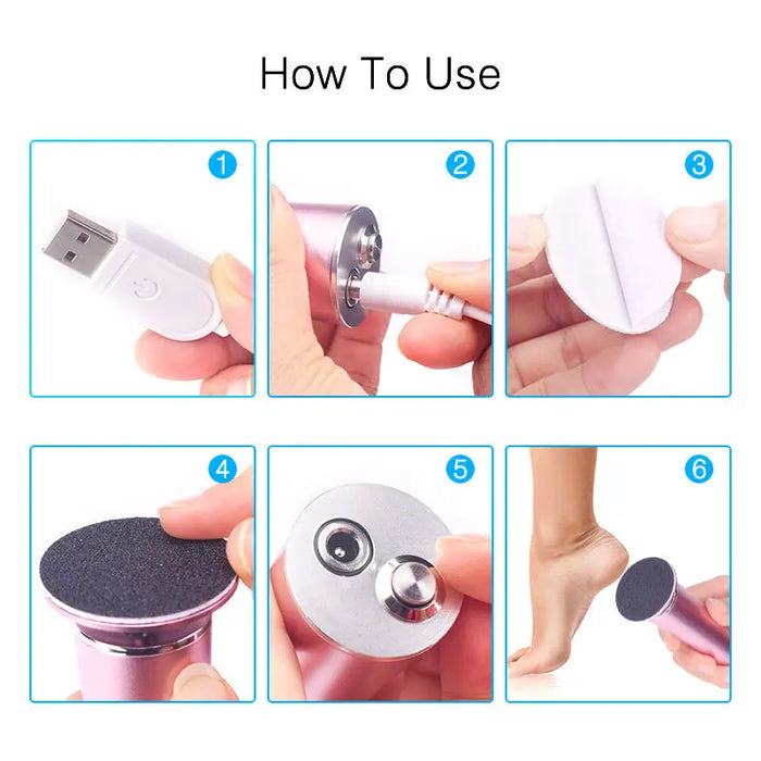 Portable Foot Grinder Foot File Electric Callus Remover Pedicure Tool Foot Care Kits for Foot Dead Skin Cracking Drop Shipping