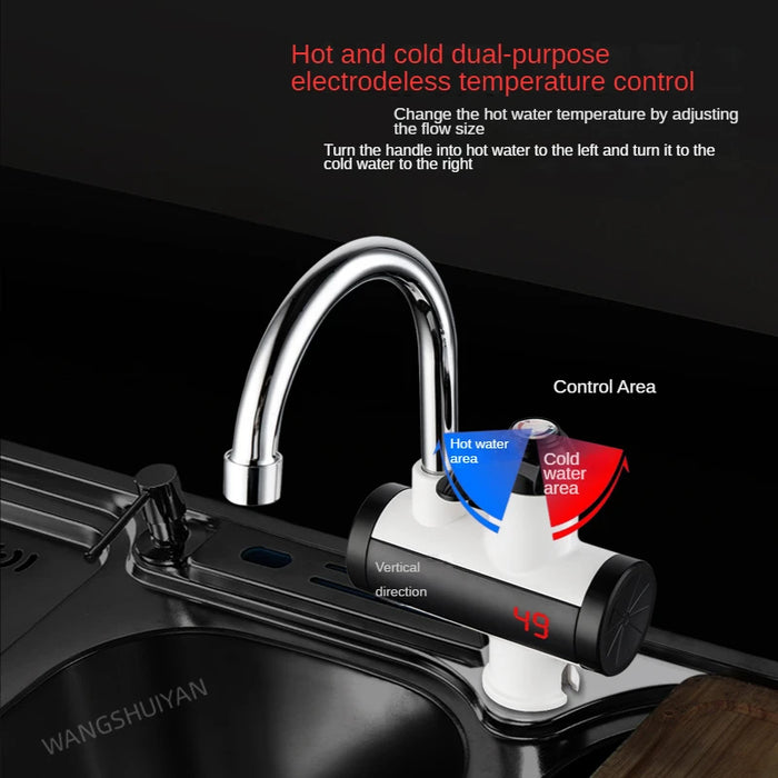 Electric Kitchen Water Heater Tap Instant Hot Water Faucet Heater Cold Heating Faucet Tankless Instantaneous Water Heater