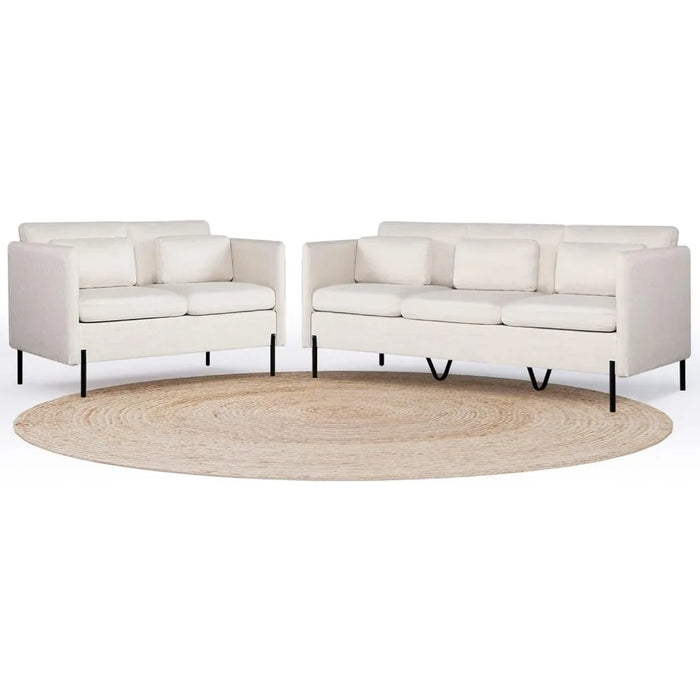 Living Room Sectional Sofa Set, Modern Couches for Living Room, Soft Linen Couch,  Home Furniture