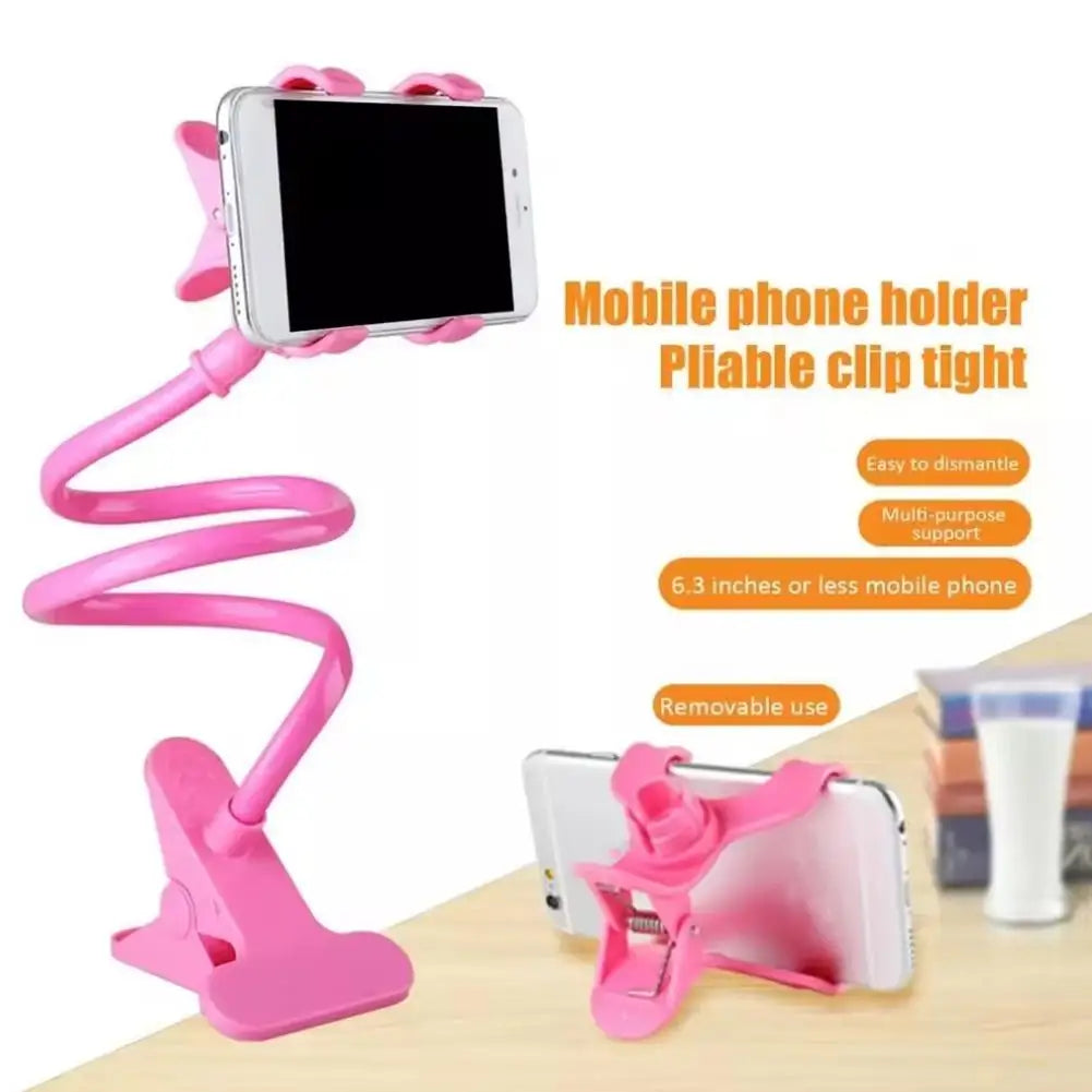 360 Universal Lazy Bracket Mobile Phone Holder Portable Flexible Bed Desktop Bracket Smartphones Table Clip Stand Base Support