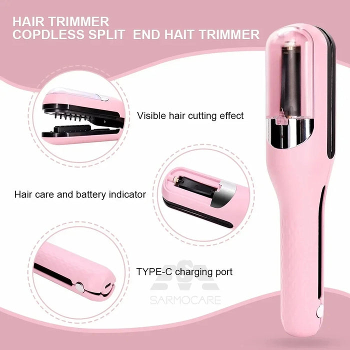 Cordless Hair End Cutting Machine Hair Split Ends Trimmer Automatic Split End Remover Damaged Hair Repair Care Treatment