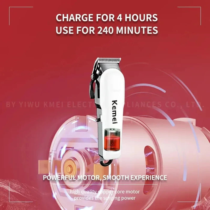 Kemei KM-809A Rechargeable Hair Clipper Salon Professional Cordless Electric Hair Trimmer Barber Shop Hair Cut Machine Wholesale