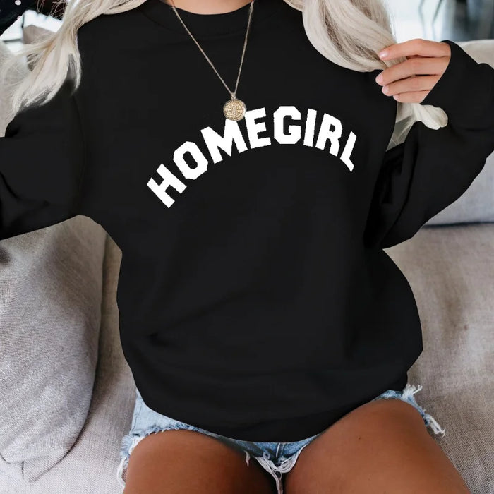 Hot Selling Loose Casual Long Sleeved Printed Round Neck Women's Hoodie