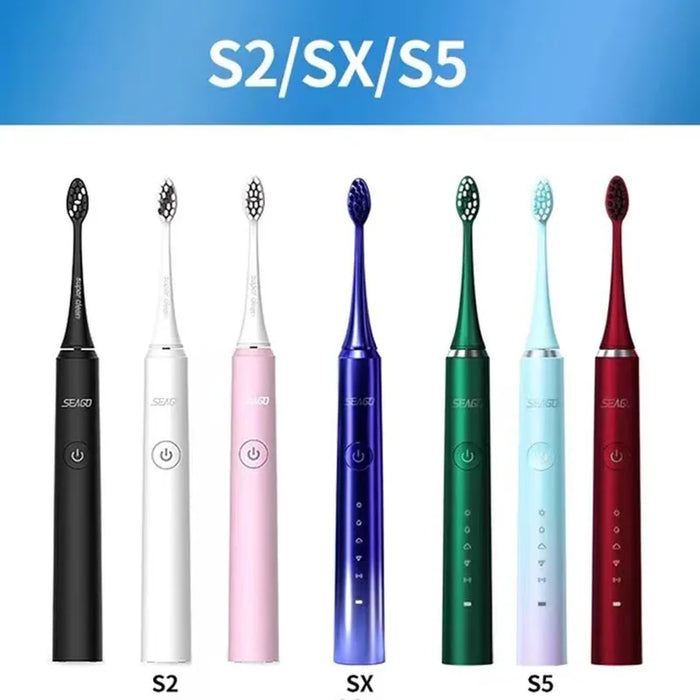 SEAGO Electric Toothbrush Head Replacement Brush Sonic 4PCS Compatible For SG986/SG987/S2/SX/S5 Gum Health Whitening Brush Heads