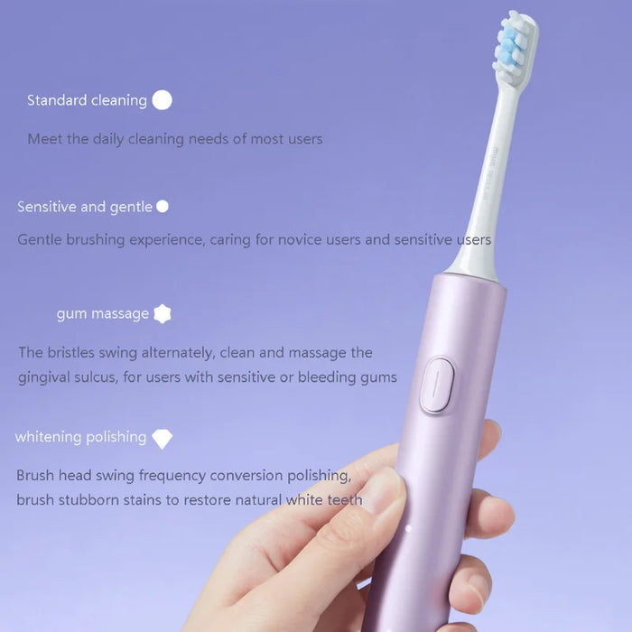 XIAOMI Mijia Sonic Electric Toothbrush T302 With 4 Brush Heads IPX8 Waterproof Wireless Charging 4 Modes Cleaning Tooth Brushes