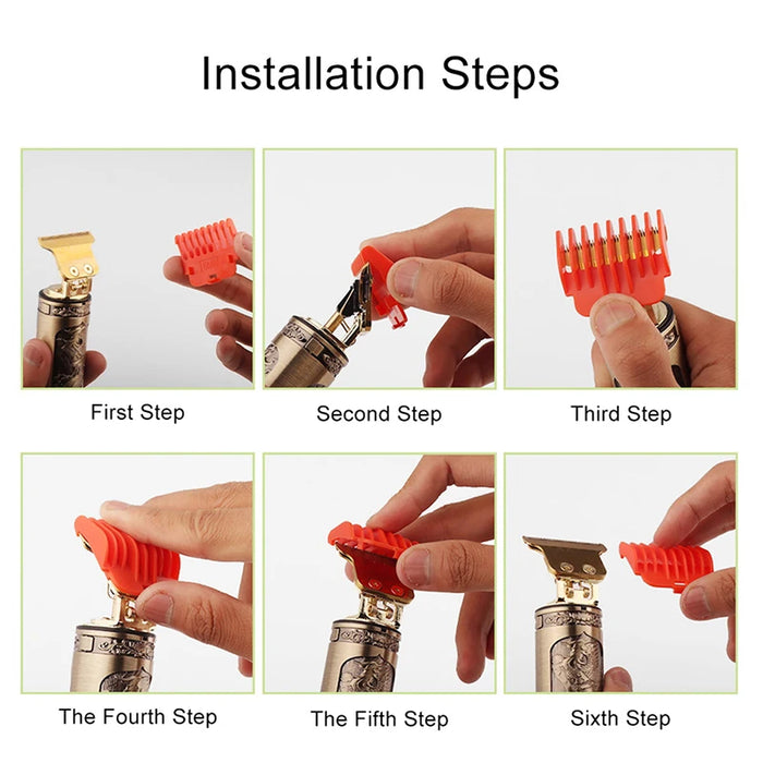 For T9 Hair Clipper Guards Guide Combs Trimmer Cutting Guides Styling Tools Attachment Compatible 1.5mm 2mm 3mm 4mm 6mm 9mm