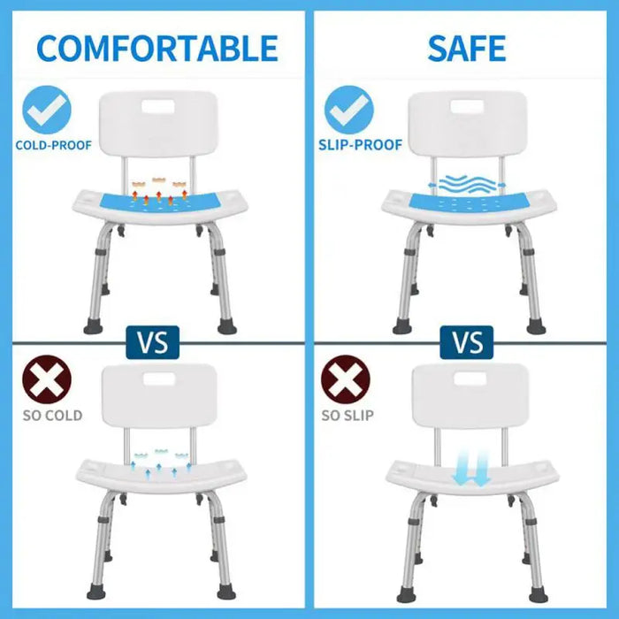 Nonslip Bathroom Bath Chair Stool Cushion Elderly Bath Tub Shower Chair Bench Stool Seat Safe Bathroom Accessory Bathing Cushion