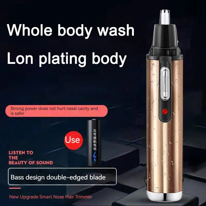 Electric Nose Hair Clipper Rechargeable Multi Kinetic Shaving Two in One Unisex Fully Automatic Washable Shaving Nose Trimmer