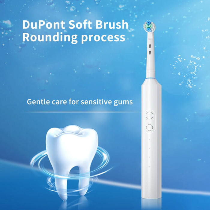 Portable Electric Toothbrush Adult Brush Rotating Toothbrush No Dead Corners Waterproof IPX7 Sonic Electric Toothbrush